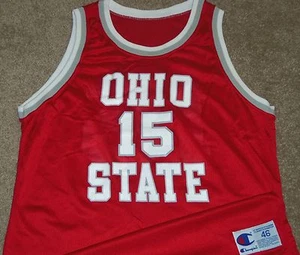 VTG AUTHENTIC 90's JAMIE SKELTON OHIO STATE BUCKEYES CHAMPION JERSEY 46 RARE! - Imagen 1 de 5