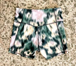 Jessica Simpson Teal Abstract 3” Tummy-Control Biker Compression Shorts SZ Small - Bild 1 von 8