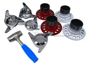 Adaptadores de rueda de alambre universales de 5 orejetas, martillo de plomo y 3 barras de corte (M) - Imagen 1 de 7