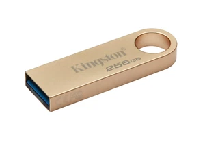 Kingston DataTraveler, Métal USB 3.2 Gen 1 Or, DTSE9G3/256Go avec Porte-clés - Photo 1/8