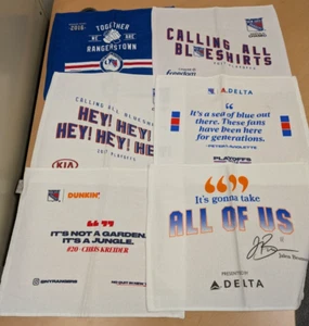 Lot of SIX NY Rangers & Knicks Rally Towels 2016 2017 2024 Playoffs MSG - Picture 1 of 7