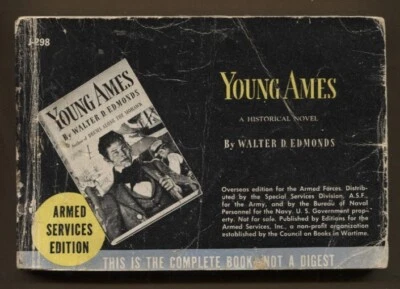 YOUNG AMES by Walter D. Edmonds Armed Services Edition J-298 Foto 1 de 2