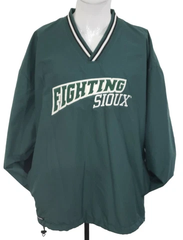 Fighting Sioux Holloway Pull Over Lined Jacket Mens Size XXL (XX-Large) Green Cover