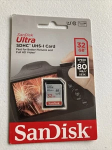 SanDisk 32 GB Class 10 Storage Memory Card SDHC Ultra UHS- 1 - Picture 1 of 2