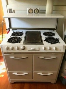 1950 O'Keefe & Merritt Vintage Stove Double Oven Broiler Griddle 50s retro - Picture 1 of 2