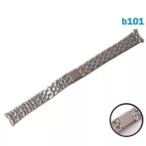 16MM Bulova Original Swiss Bracelet, Stainless Steel Silver Color Band #B101# - Picture 1 of 4
