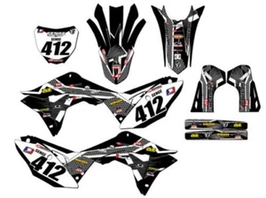 2019-2020 CRF 450 R PODIUM Black Senge Graphics Kit Compatible with Honda - Picture 1 of 10