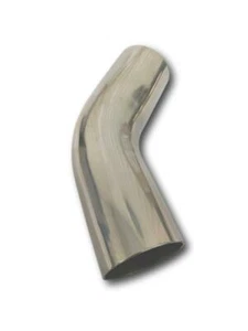 EXHAUST PIPE MANDREL BEND STAINLESS STEEL 1 1/2" 45 DEGREE - POLISHED - Picture 1 of 8