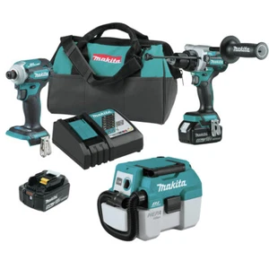 Makita XT288T-XCV11Z-BNDL 18V LXT 2-Tool Combo Kit w/ Extractor/Vacuum BD New - Picture 1 of 20
