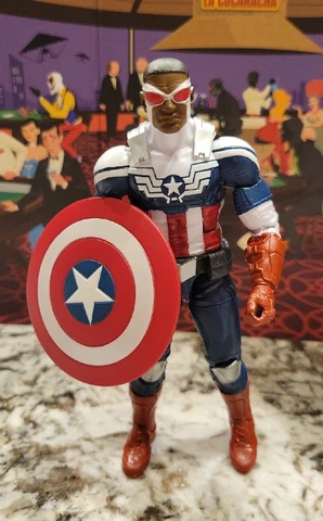 Marvel Legends Toys R Us Avengers 3 Pack Falcon Captain America Custom SHIELD Cover