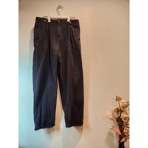 Topshop marineblaue plissierte Laufjeans Baumwollhose Damengröße 8 US 12 UK spitz zulaufend - Bild 1 von 11