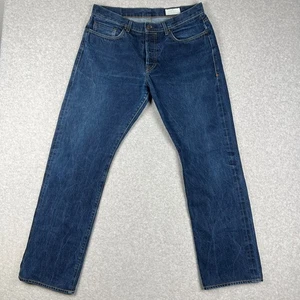 Imogene & Willie Barton Slim Selvedge Denim Jeans 34x31 Mens Blue USA Made - Picture 1 of 12