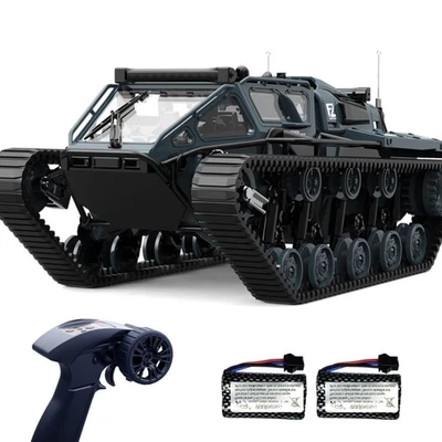 1:12 Scale Remote Control Car Military Crawler Off-Road RC Tank with 4WD, Adj... - Image 1 of 4