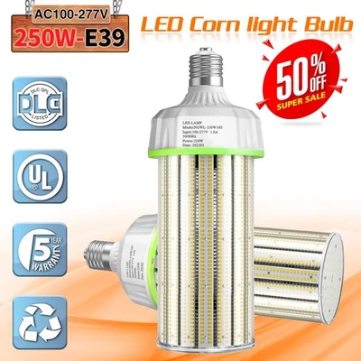250W Corn Led Light Bulb E39 Mogul Base Warehouse HighBay Light Cool white 6000K - Image 1 of 4