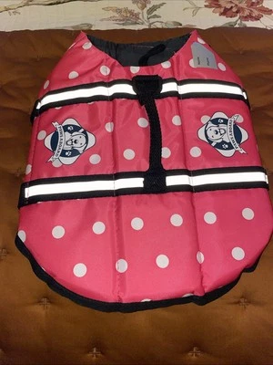 Paws Aboard Pink Polka Dot Life Vest Paws Aboard, Sz M. NWOT - Image 1 of 4