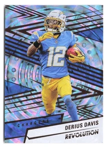 2025 Panini Revolution Derius Davis #115 Fractal Parallel /99 LA Chargers - Bild 1 von 2