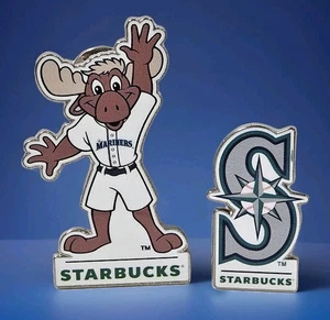 Lote de 2 prendedores de solapa de café Starbucks de los Seattle Mariners - Imagen 1 de 4