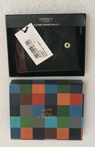 Osprey London Black Leather Popper Wallet Folding Cash And Card Holder - Picture 1 of 6