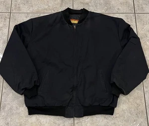 VTG Mens 2XL RED KAP Quilt Lined Full Zip Mechanic Bomber work Twill Jacket - Picture 1 of 7