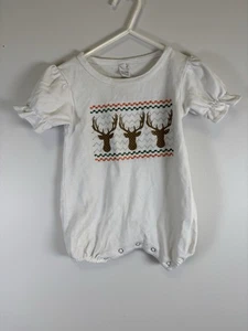 Monag Buck Deer Embroidered 12/18 Month Bubble Play Condition For Wear - Picture 1 of 4