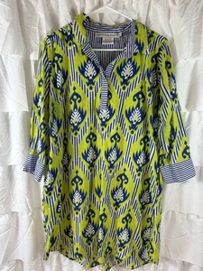 Gretchen Scott 3/4 Arm Tunika Lindgrün Blau Schwimmen Überziehen Strand Gr. XL - Bild 1 von 6