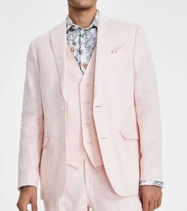 BAR III Hombre Calce Ajustado Lino Traje Chaquetas Blazer 38 S NUEVO $360 TTAY1CQZ0071 - Imagen 1 de 3