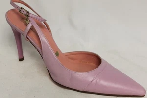 ESCADA Italian Lavender Ladies Shoes Slingback Heels SZ 38 1/2 US 8 - Picture 1 of 6