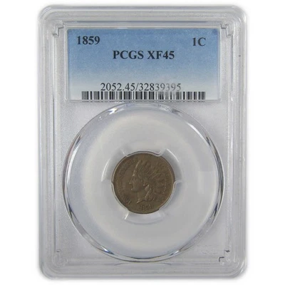 1859 Indian Head Cent XF 45 PCGS Penny 1c Coin Collectible SKU:I23670 - Image 1 of 4