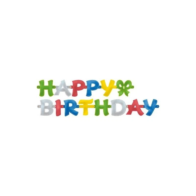 Kindergeburtstag Banner 'Happy Birthday' - Buntes Stoffbanner, 180x119 Cm, Für Partys, Fotohintergrund & Raumdekoration