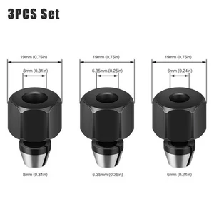 Trimmer Collet Chuck Router Bit for Engraving and Trimming 6mm and 8mm 6pcs - Picture 1 of 11