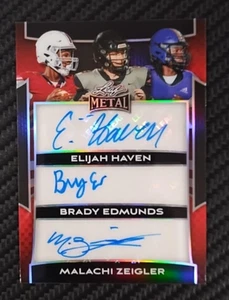 2025 Leaf Metal Elijah Haven Brady Edmunds Malachi Zeigler /15 Refractor Auto RC - Bild 1 von 5