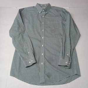 LL Bean Men's Size LT Green Checkered Shirt Wrinkle Free Slightly Fitted Cotton - Picture 1 of 7