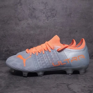 PUMA Ultra 3.4 FG/AG Football Soccer Cleats Mens Size 7.5 Silver Neon 106699 01 - Picture 1 of 7
