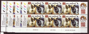 NEW ZEALAND 2008 YEAR OF THE RAT SET OF 4 IN PLATE BLOCKS UNMOUNTED MINT - Imagen 1 de 1