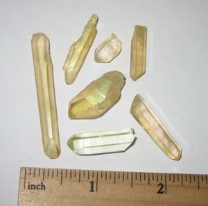 3 HERMOSOS CRISTALES DE CUARZO AURA SOLAR DE 0,5""- 1,8"" (TRATADOS EN EE. UU.) 15,3 gramos *8 - Imagen 1 de 9