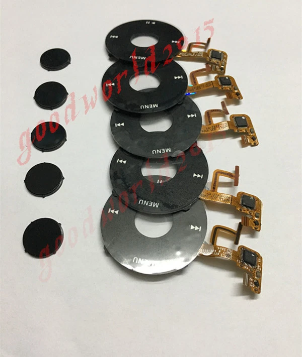 5pcs black click wheel+center button  for ipod  video 5/5.5th  30/60/80GB A1136 - Image 1 of 1