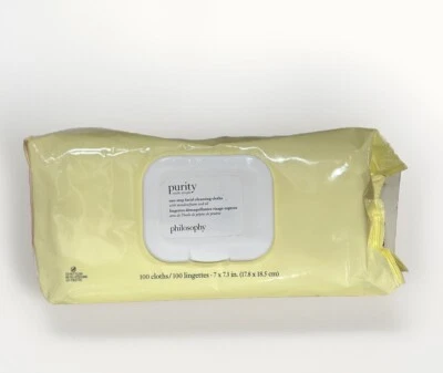 Paños de limpieza facial de un solo paso Philosophy Purity 100 paños paquete de 1 Foto 1 de 2
