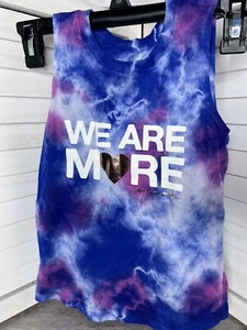 NWOT Spiritual Gangster Blue/Pink Tie Dye Graphic Tank Girls XS/8 "We Are More" - Picture 1 of 5