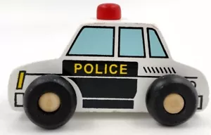 Police Emergency Vehicle Wood Wooden toy car Lakeshore Collectible Collectors - Picture 1 of 5
