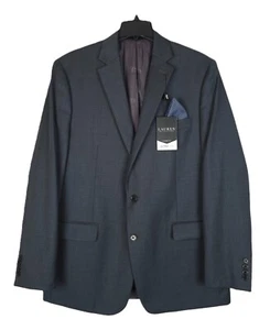 Lauren Ralph Lauren Men's Classic-Fit Stretch Wool Suit Jacket Charcoal 44L NWT - Picture 1 of 7