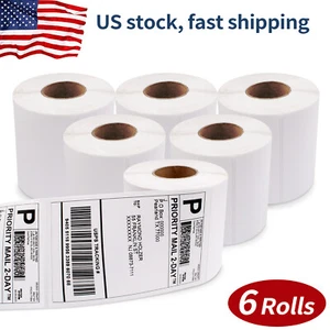 Thermal Shipping Labels 6 rolls 4*6 inch for UPS USPS Shipstation 2100 labels - Picture 1 of 8