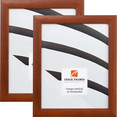 Marco de fotos marrón nogal 1" - Aspecto de madera moderno - Expositor de pared - Elige el tamaño Foto 1 de 4