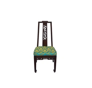 Chinese Brown Wood Ancient Dragon Motif Back Panel Dining Side Chair ws3776 - Picture 1 of 5