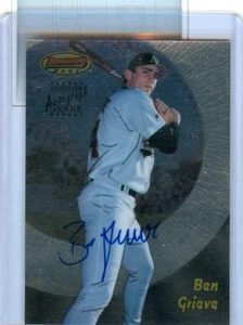 Tarjeta autógrafa Bowmans Best Ben Grieve 1998 Oakland Athletics - Imagen 1 de 1