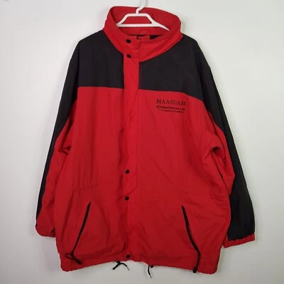 Vintage Polar Maasdam Waterproof Oversized Outcoor Jacket Unisex Sz M Red Black — 第 1/4 张图片