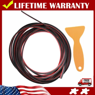 5M Line Car Van Interior Decor Red Point Edge Gap Door Panel Accessories Molding - Image 1 of 4