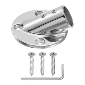 Hand Rail Fittings 30 Degree 1" Round Rail Base 316 Stainless Steel - Picture 1 of 5