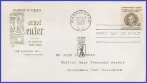 USA5 #1136 ADDR HOUSE OF FARNAM FDC   Ernst Reuter - Picture 1 of 1