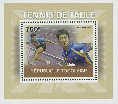 Tennis Table Wang Liqin Ping Pong Mini Sov. Sheet MNH Cover