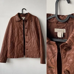Gant Women’s Genuine Leather Jacket Size L - Picture 1 of 11